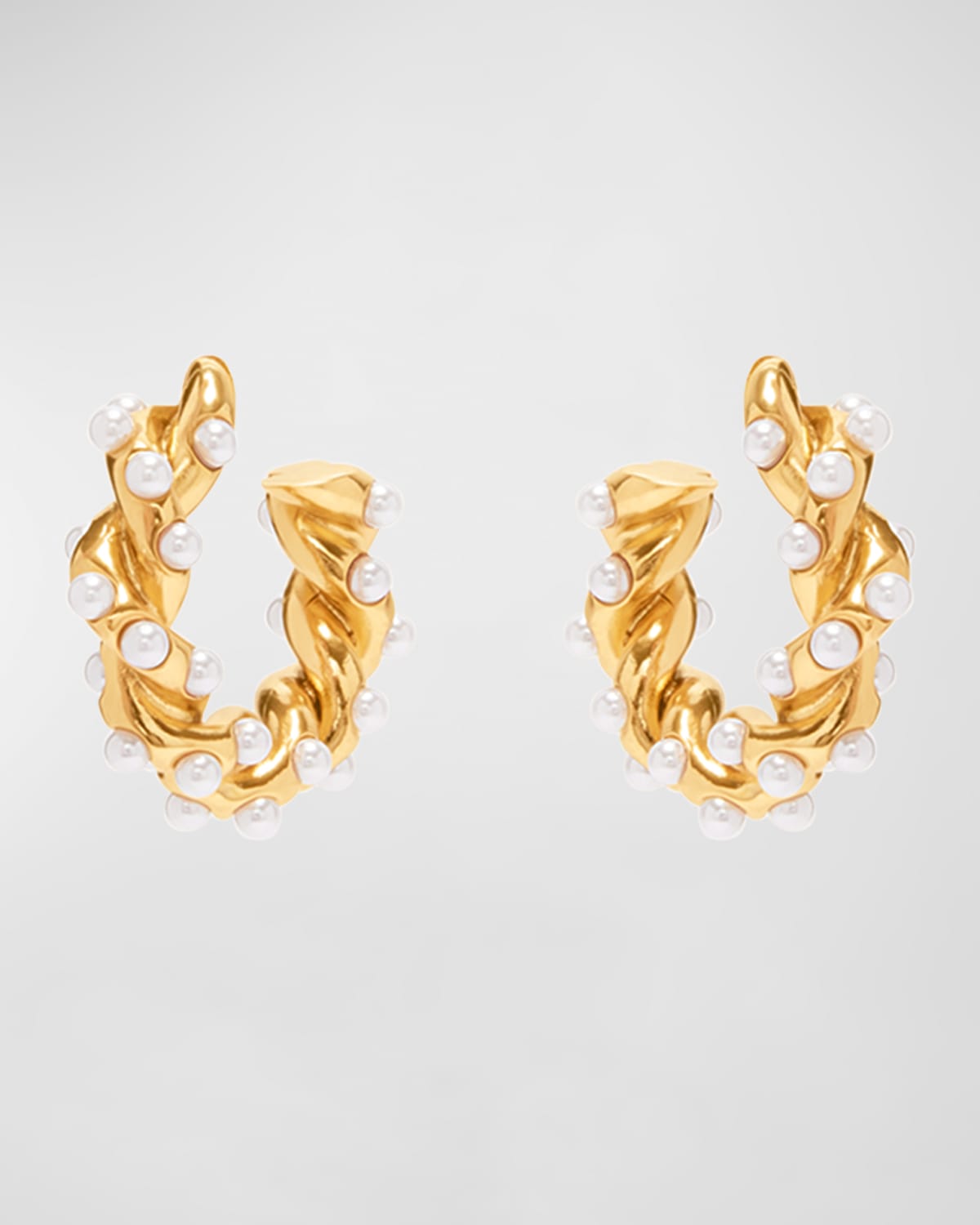 Oscar de la Renta Small Rope Hoop Earrings