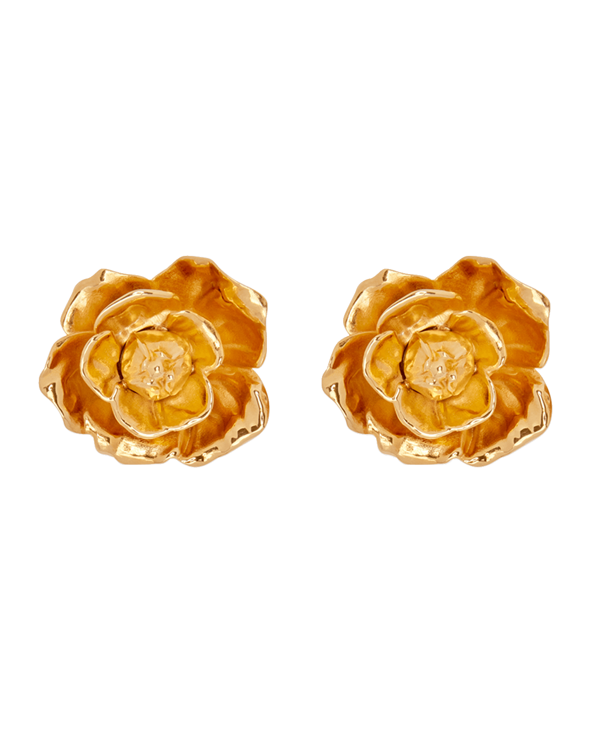 Oscar de la Renta Gardenia Stud Earrings