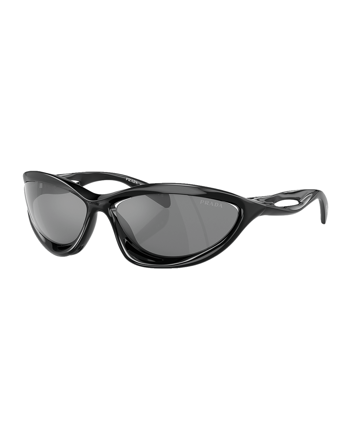 Prada Men's Plastic Wrap Sunglasses