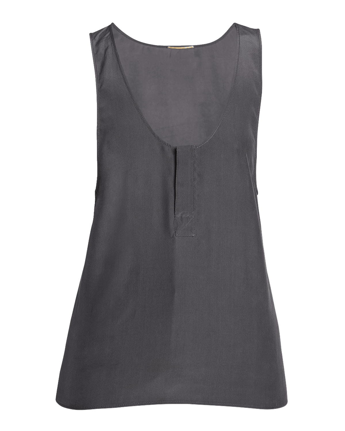 Saint Laurent Scoop-Neck Silk Tank Top