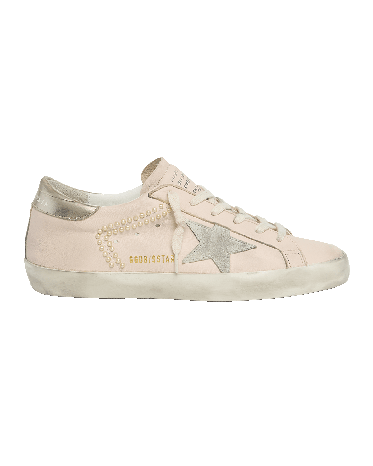 Golden Goose Superstar Pearly Stud Leather Low-Top Sneakers