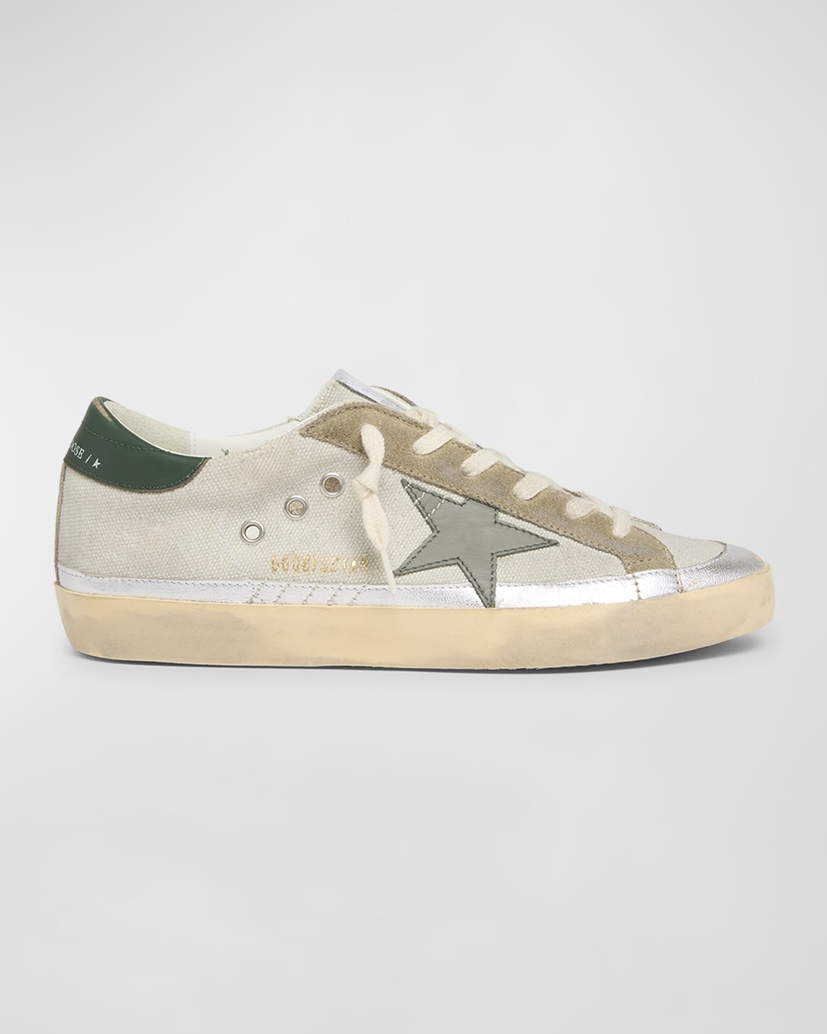 Golden Goose Superstar Canvas Metallic Low-Top Sneakers
