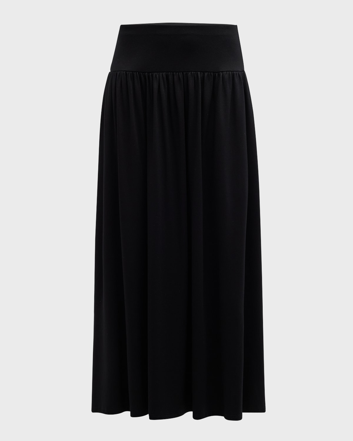 Eileen Fisher Gathered Jersey Midi Skirt