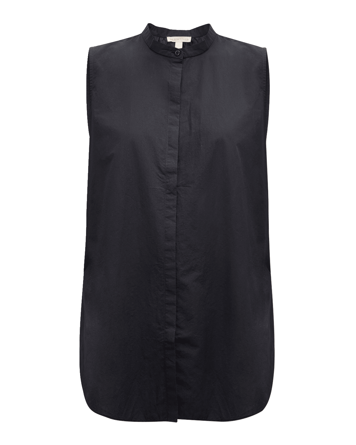 Eileen Fisher Sleeveless Organic Cotton Poplin Shirt