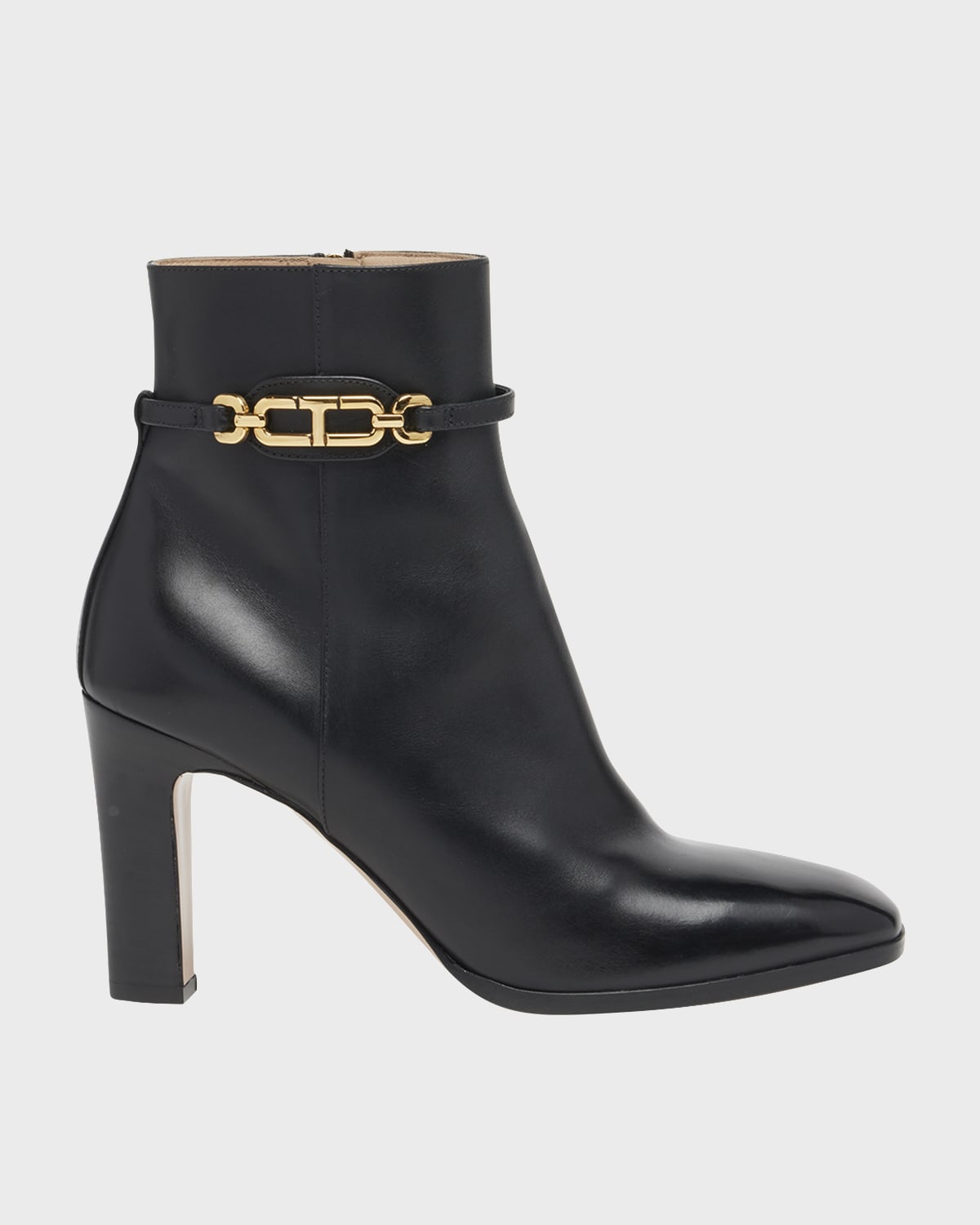 TOM FORD Calfskin Chain Zip Ankle Booties
