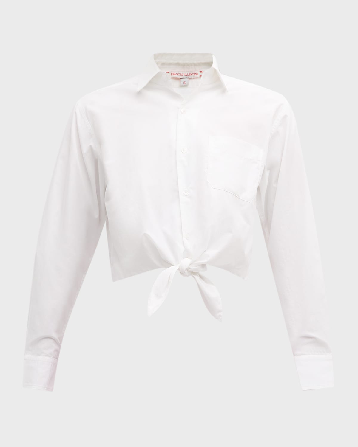 Frances Valentine Ellie Cropped Button-Front Shirt