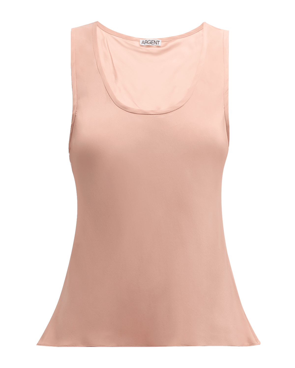 ARGENT Scoop-Neck Matte Silk Charmeuse Tank