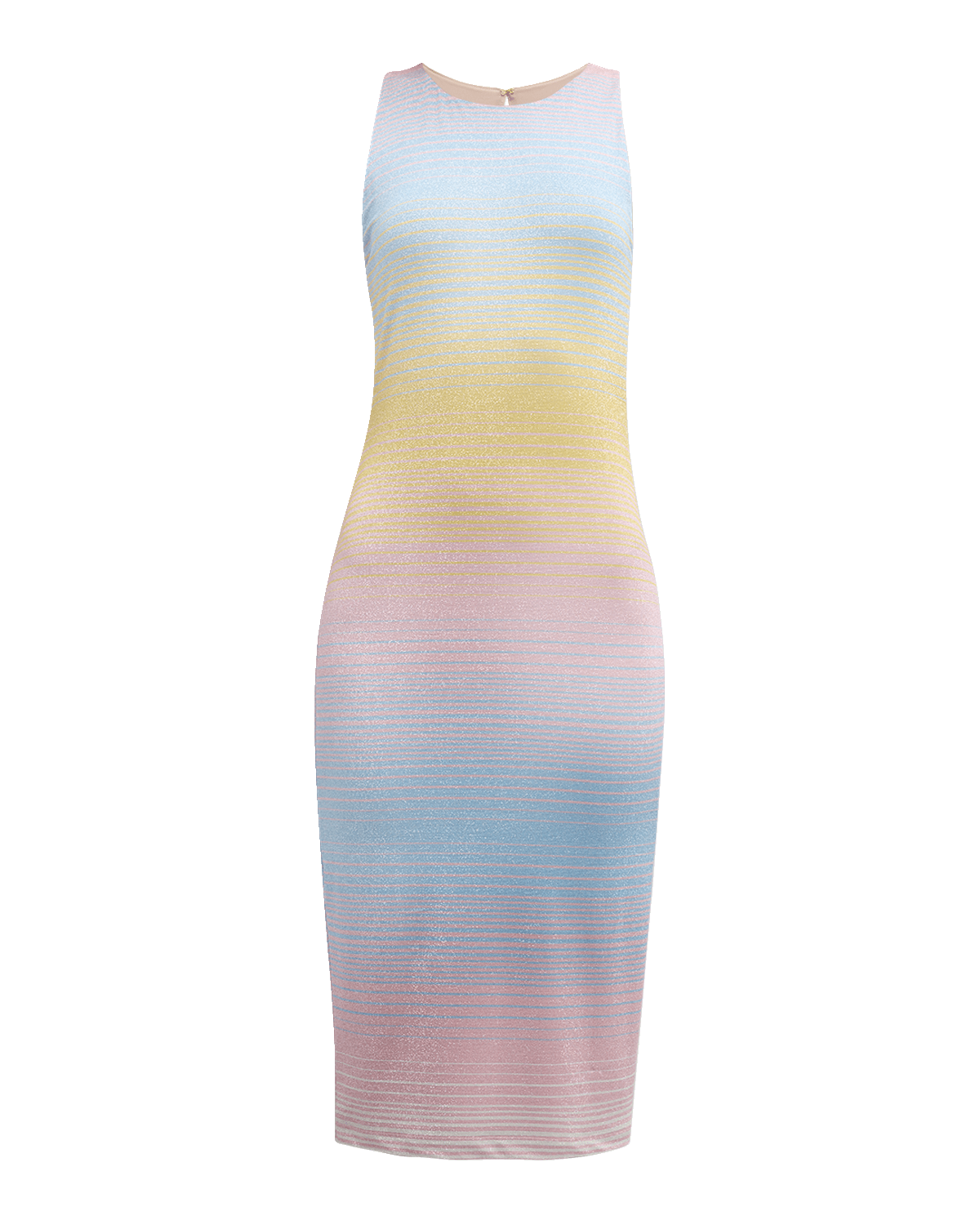 Black Halo Hudson Shimmer Ombre Striped Midi Sheath Dress