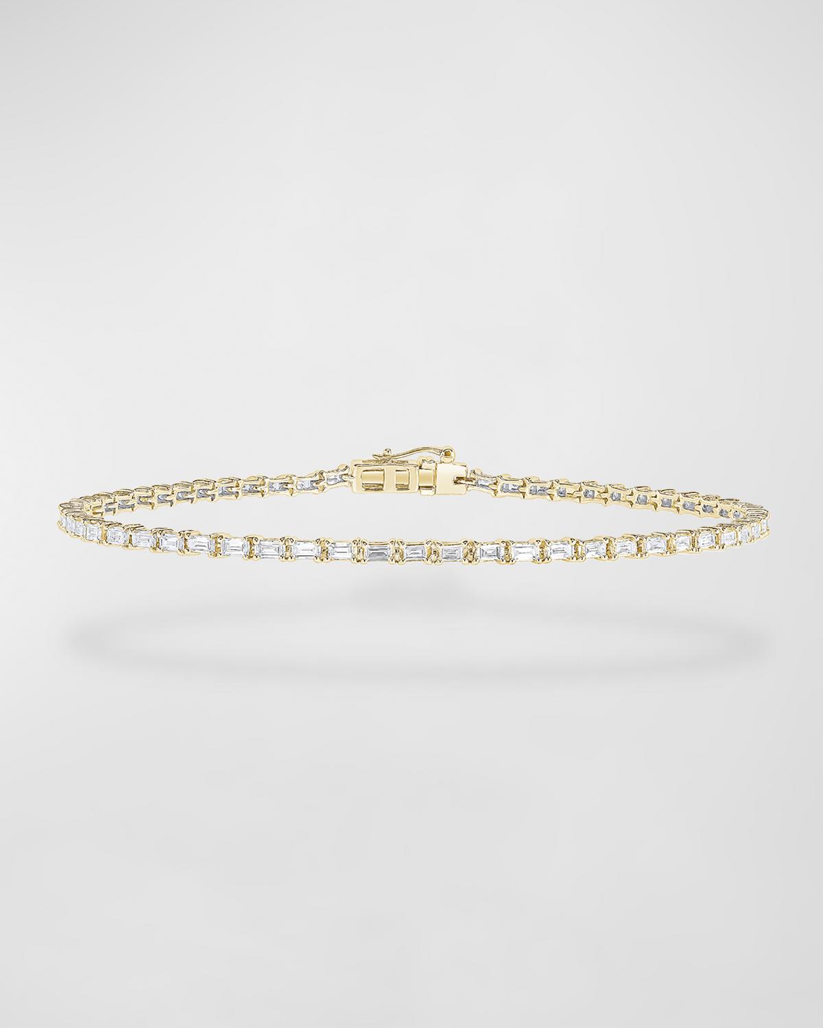 14K Baguette Diamond Tennis Bracelet