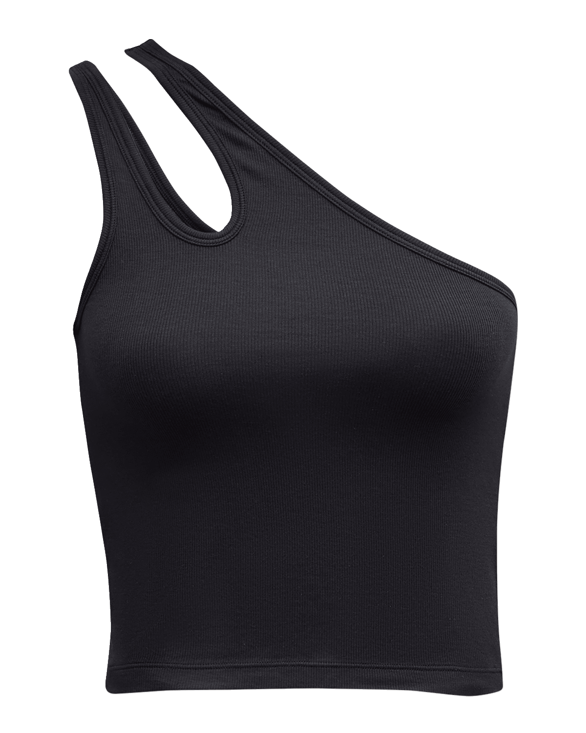 PURPLE Ribbed Cut-Out Tank Top