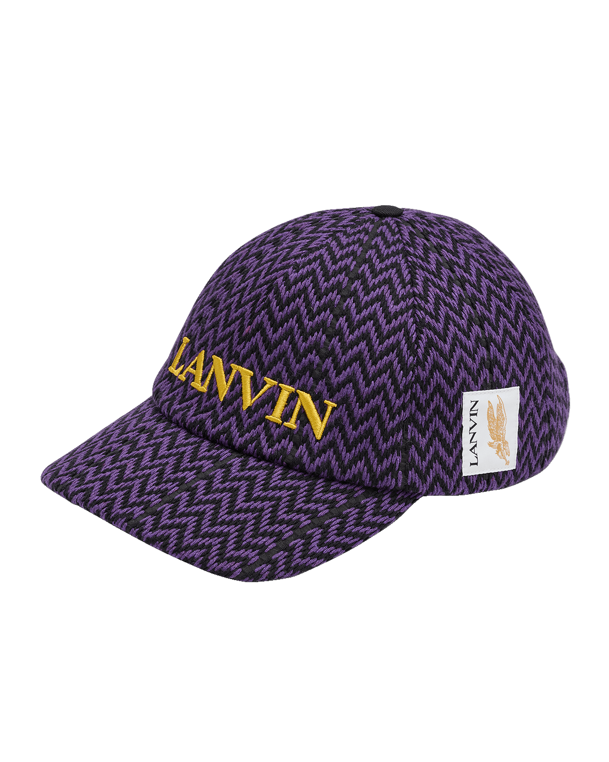 Lanvin Men's Herringbone Logo Baseball Cap