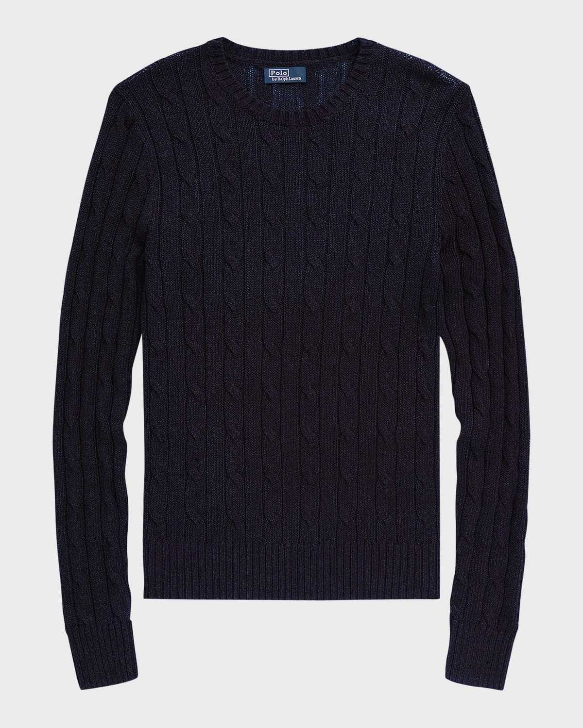 Polo Ralph Lauren Cable-Knit Cotton-Blend Crewneck Sweater