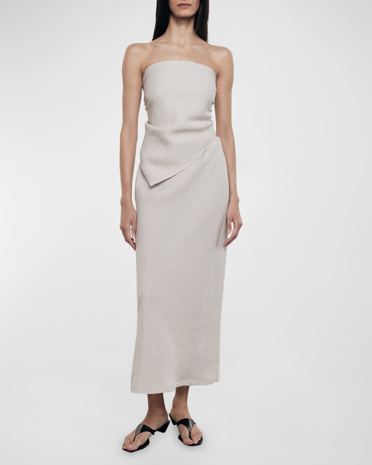 Enza Costa Linen Bias Maxi Skirt