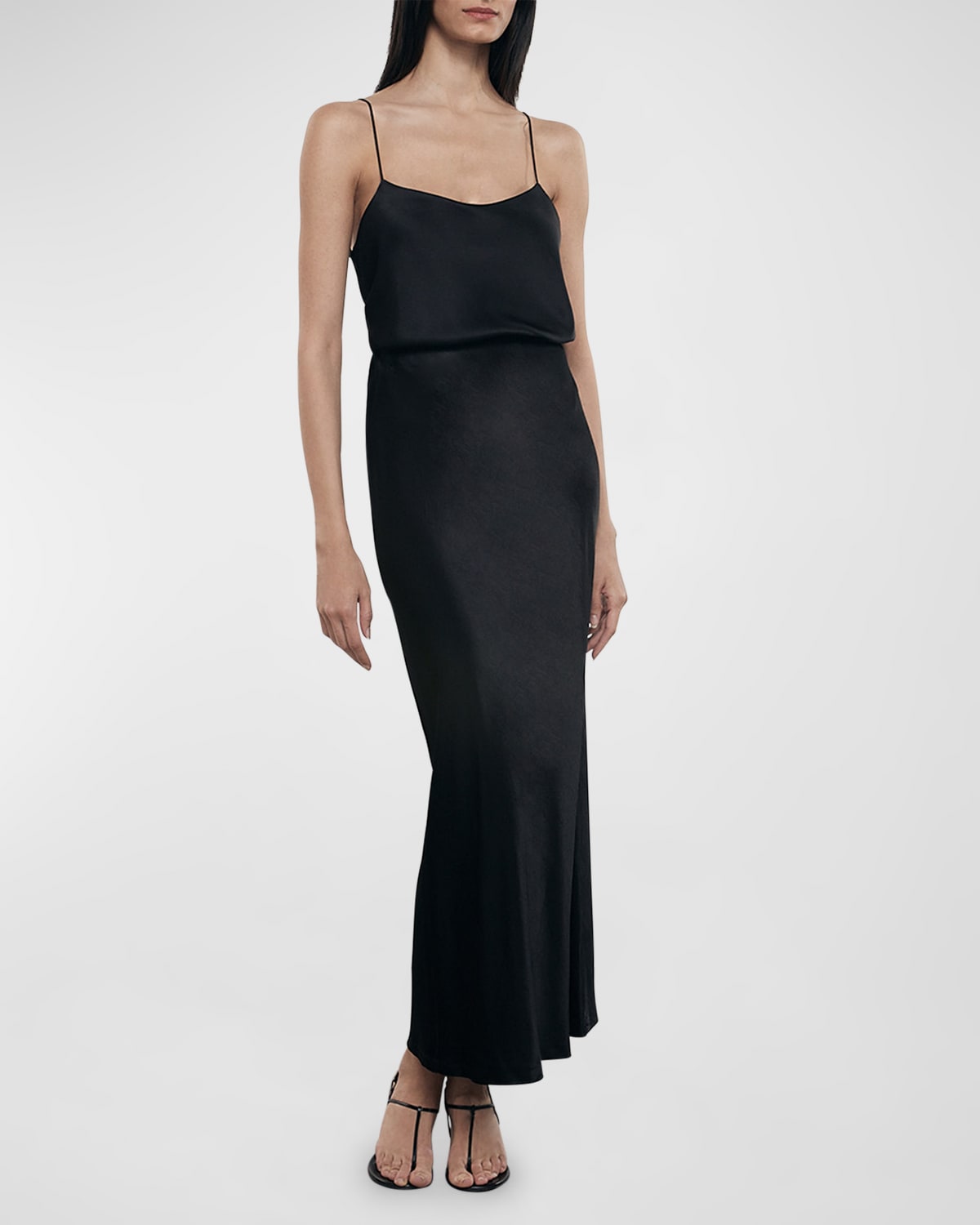 Enza Costa Satin Bias Cut Maxi Skirt