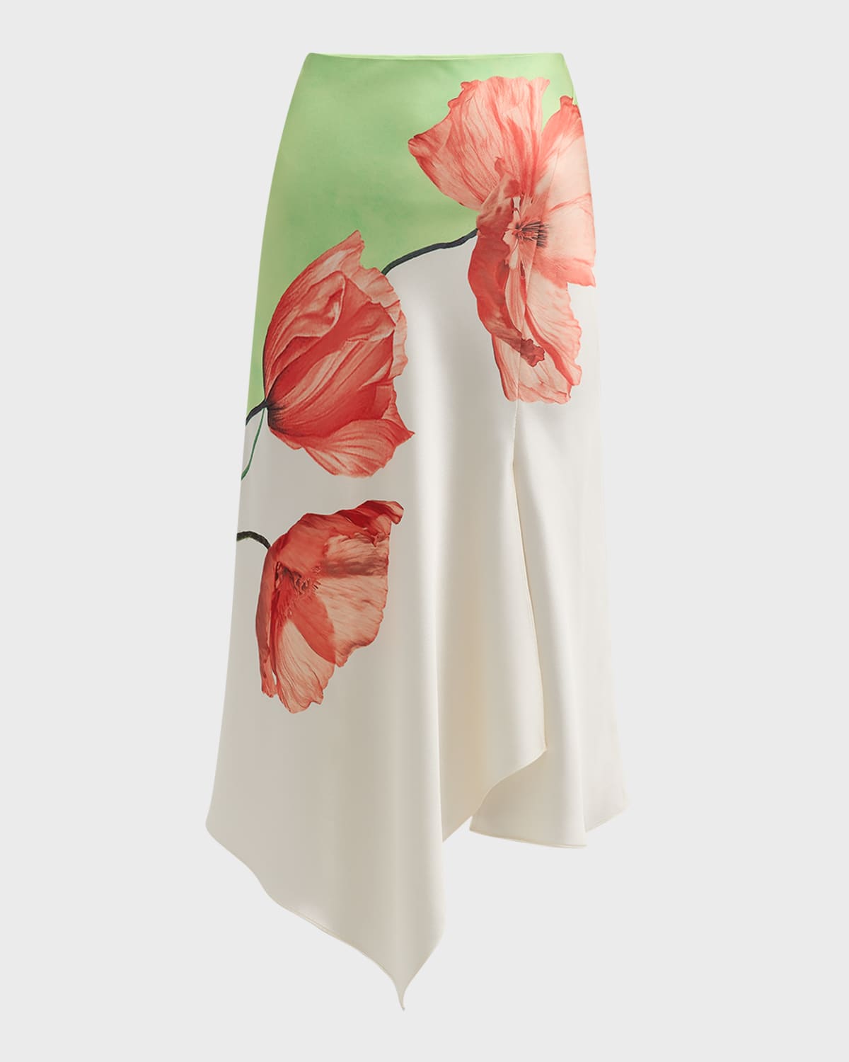 Alice + Olivia Harmony Drapey Slit Asymmetric Skirt