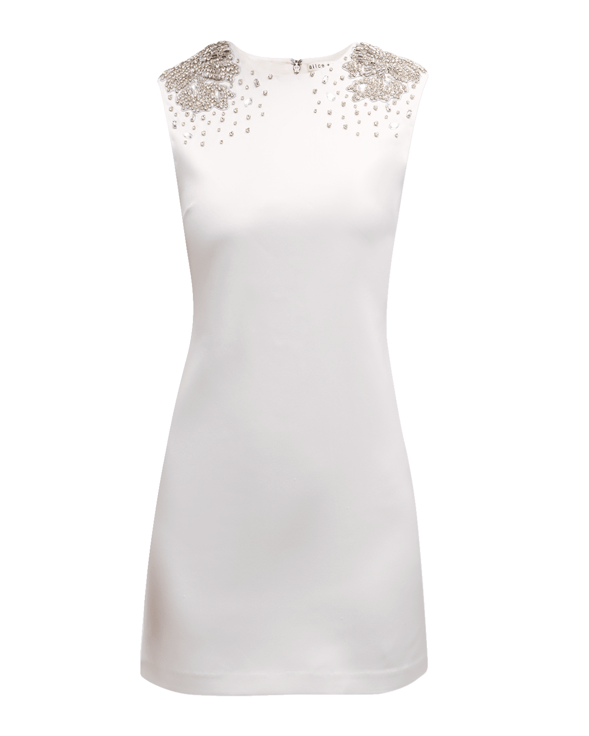 Alice + Olivia Almira Crystal Sleeveless Fitted Mini Dress