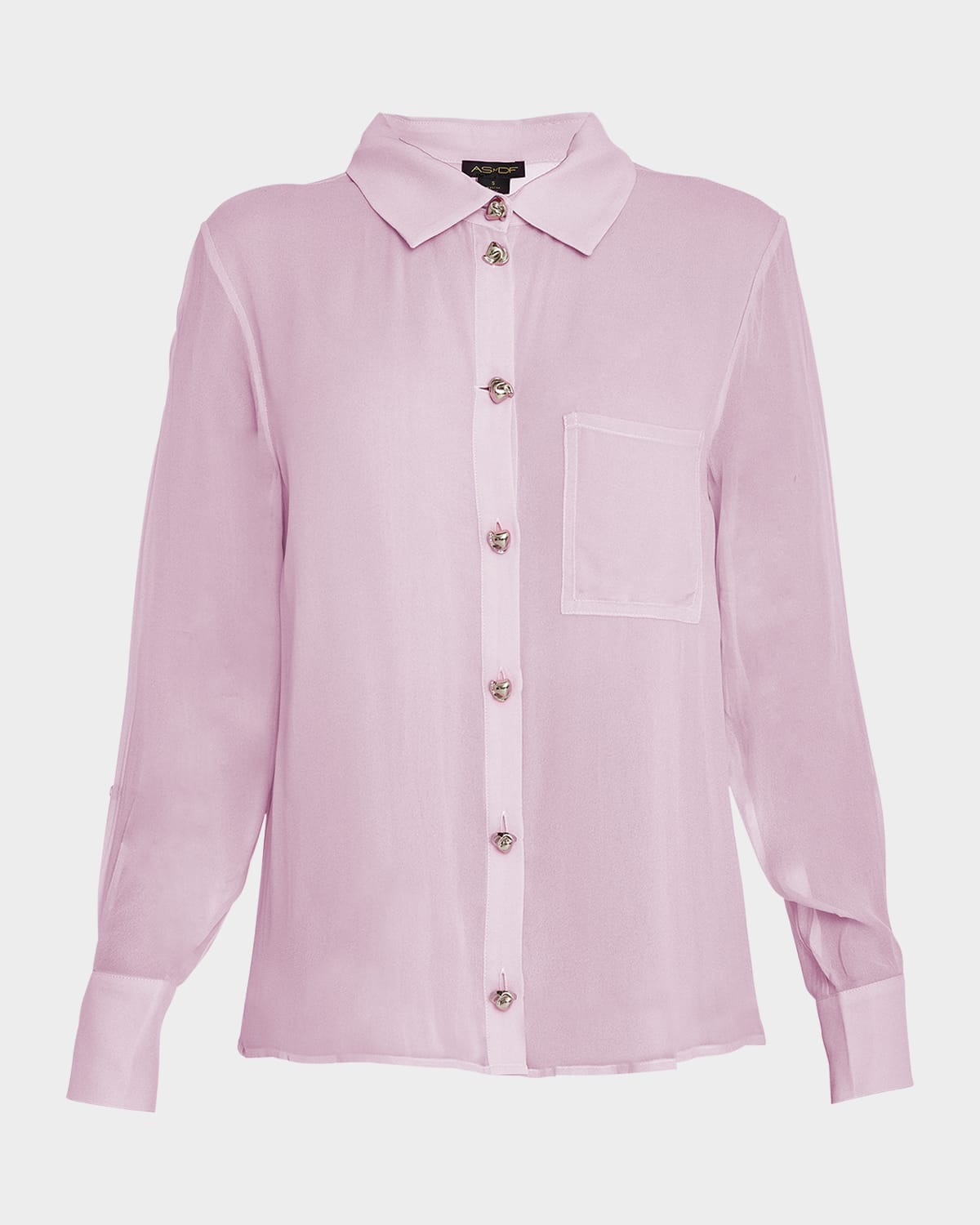 AS by DF Leo Georgette Button-Front Blouse