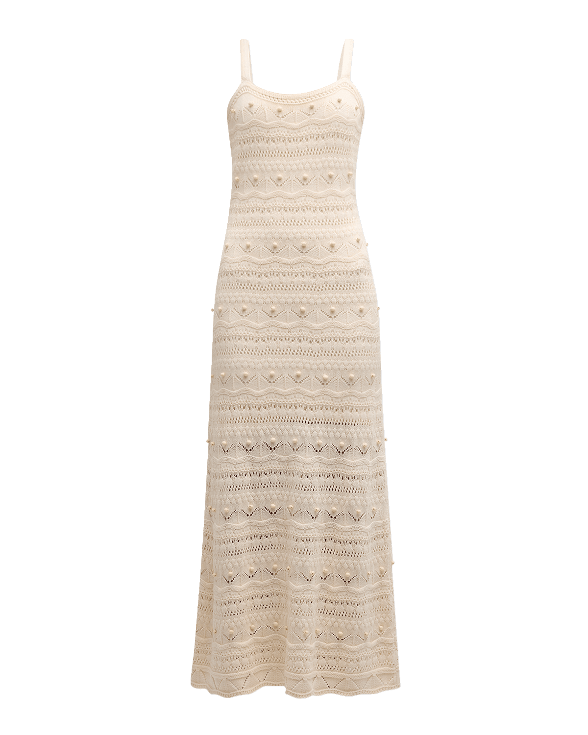 La Ligne Janice Beaded Crochet Midi Dress
