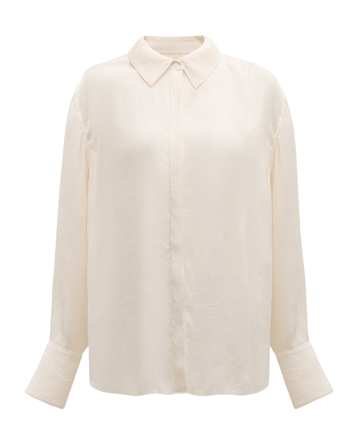 La Ligne Crinkle Button-Front Shirt