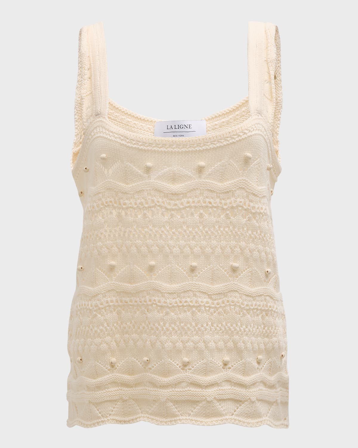 La Ligne Jane Beaded Crochet Tank Top