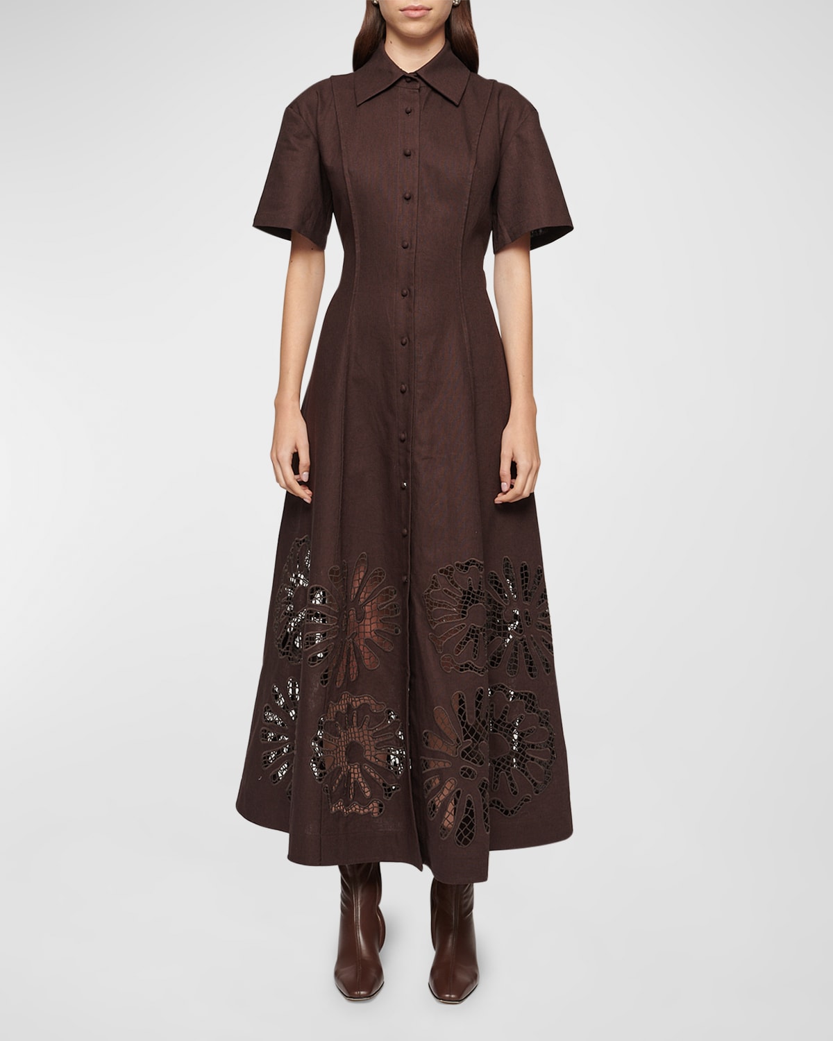 CLEA Annalise Lace Shirtdress