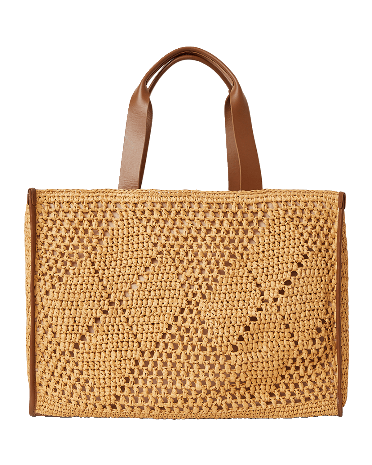 BTB Los Angeles Lenox Straw Box Tote Bag