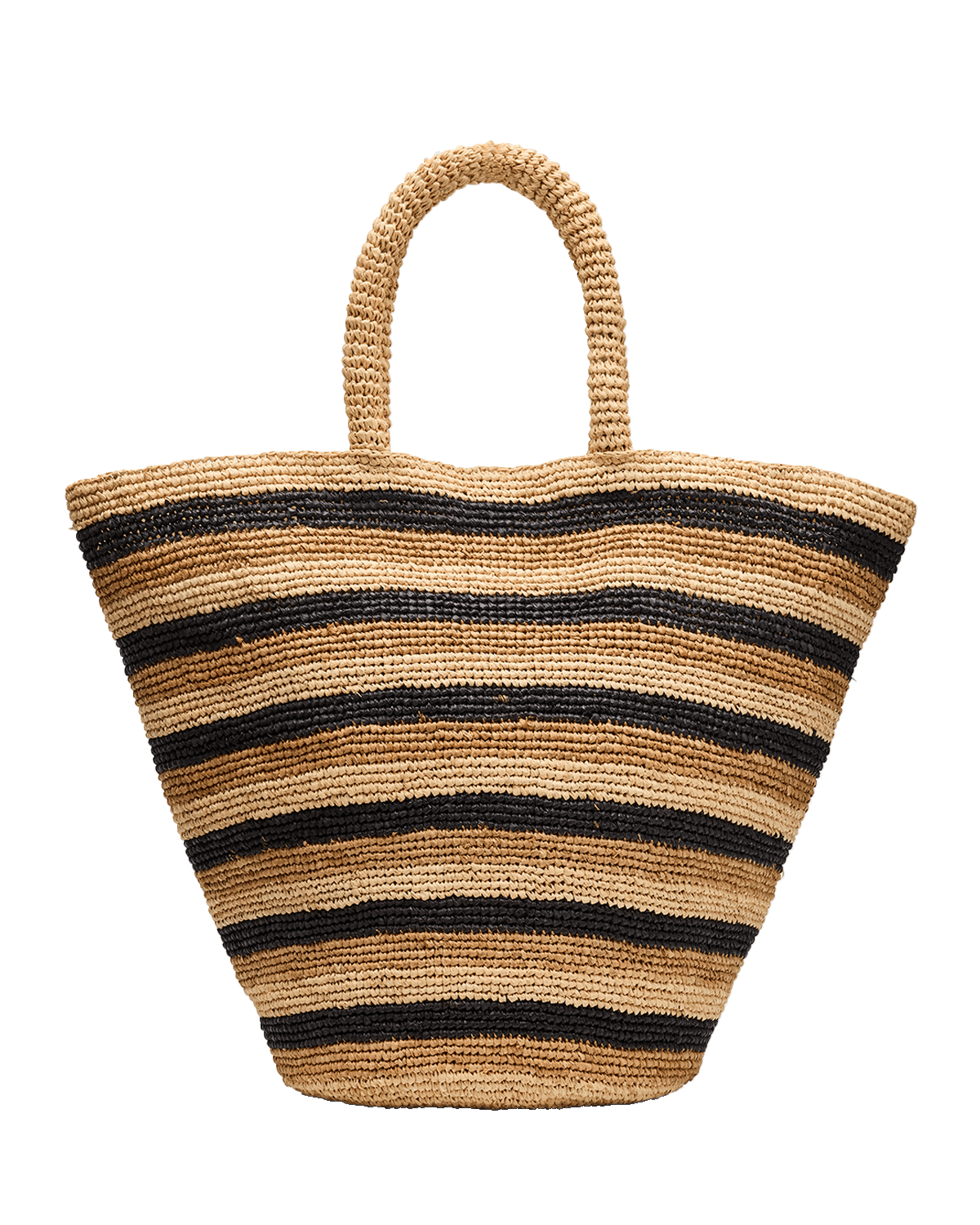BTB Los Angeles Marisol Striped Straw Tote Bag