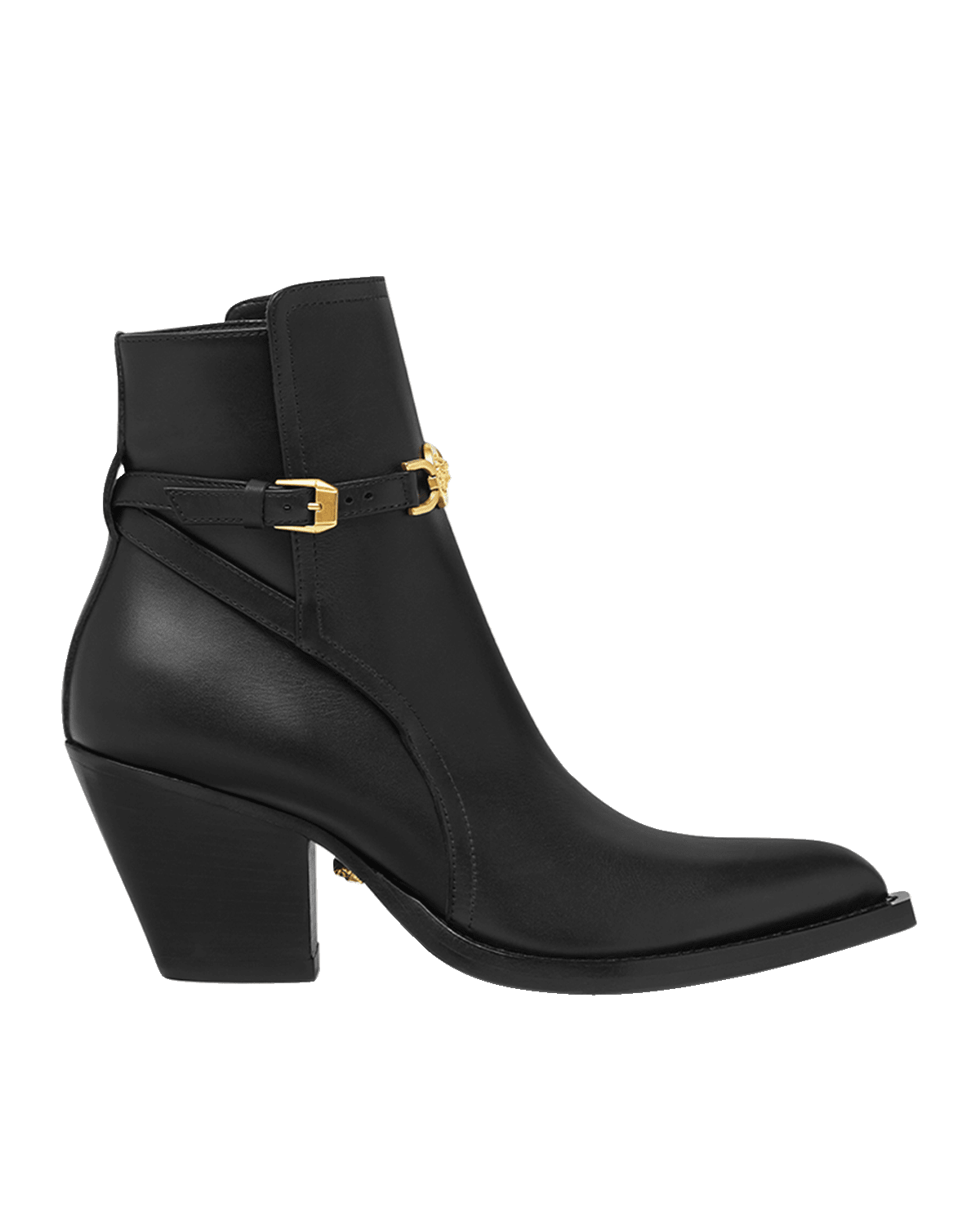 Versace Calfskin Medusa Chain Ankle Booties