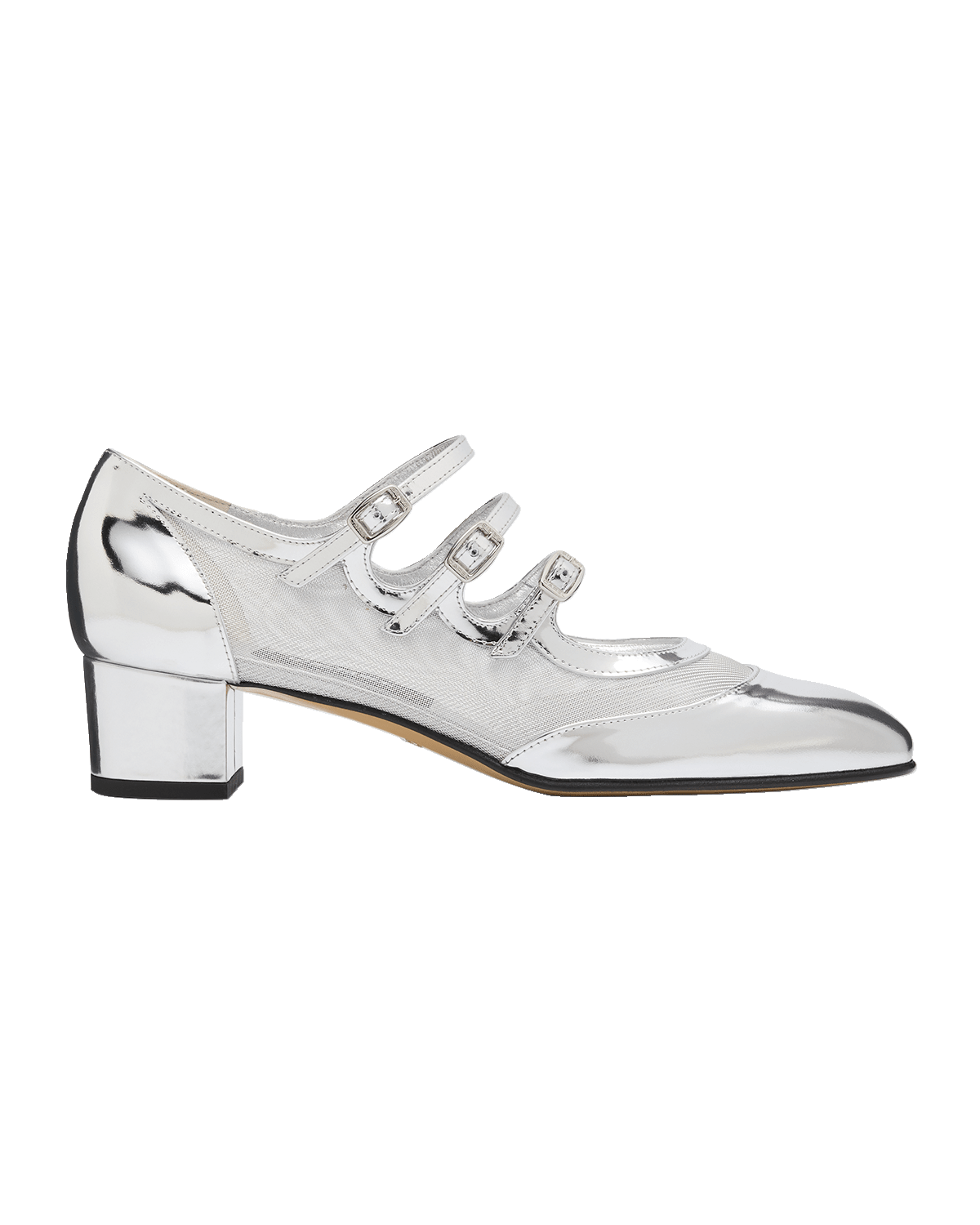 CAREL Kina Metallic Mary Jane Ballerina Pumps