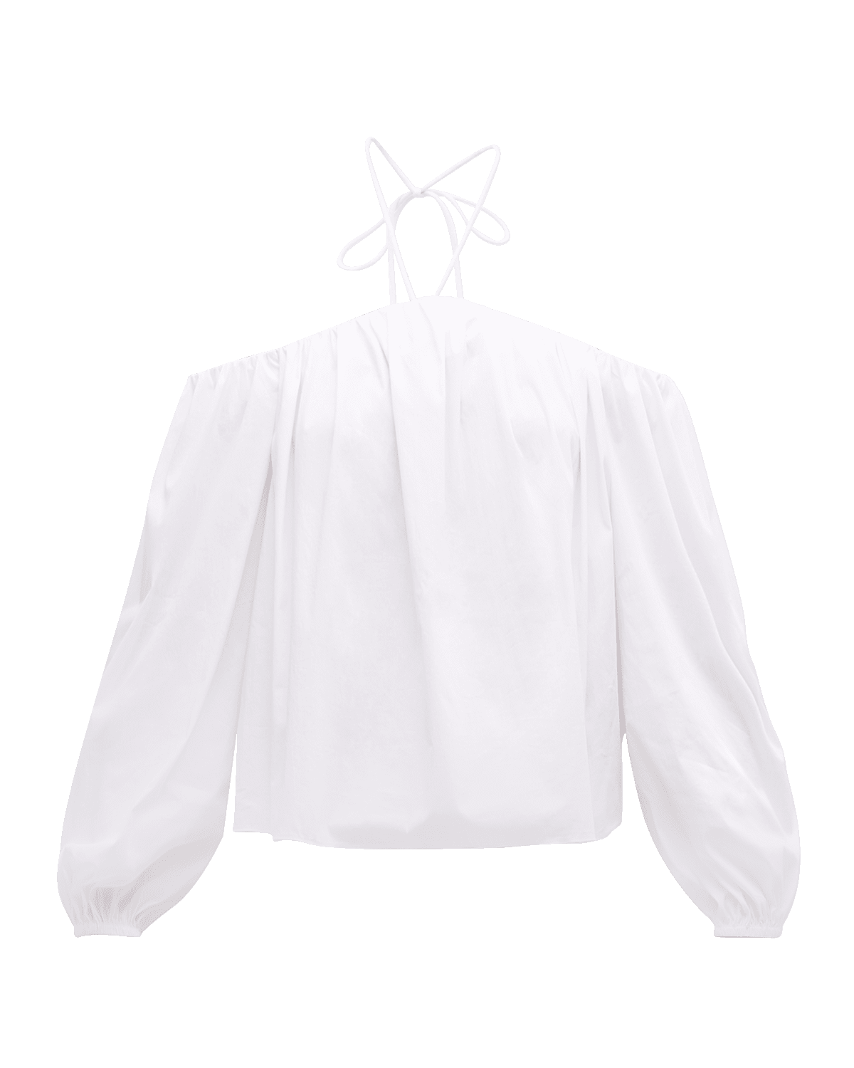 SIMONMILLER Oleander Poplin Off-Shoulder Halter Top