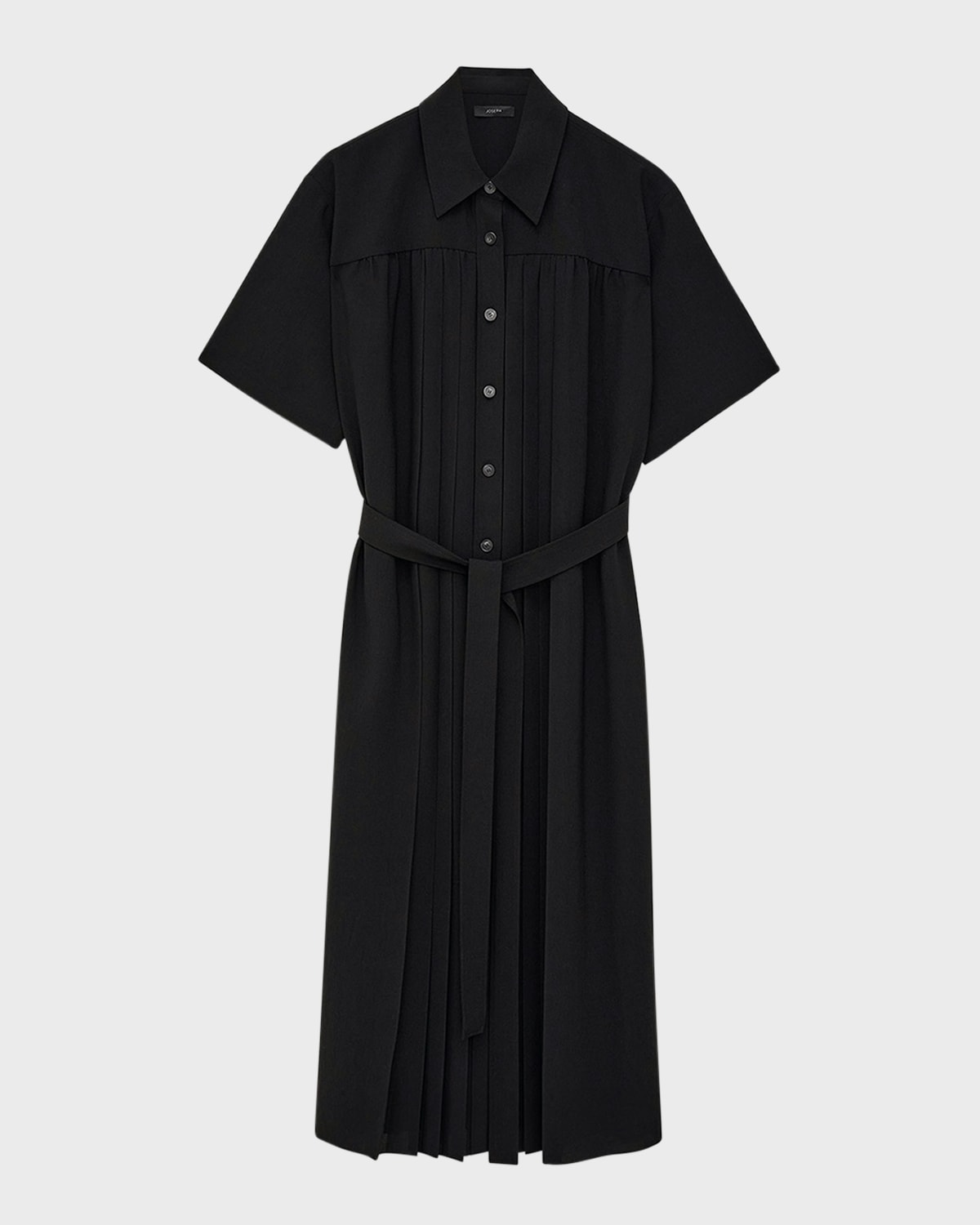 Joseph Arcade Pleated A-Line Midi Shirtdress
