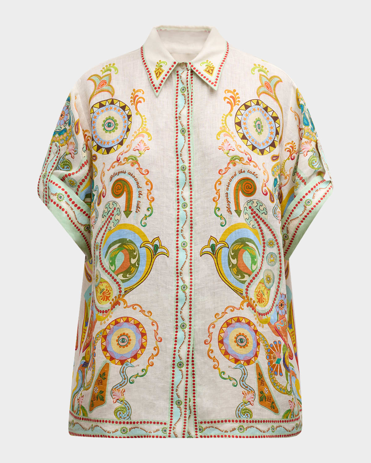 ALEMAIS Pinball Mullticolor Linen Button-Front Shirt
