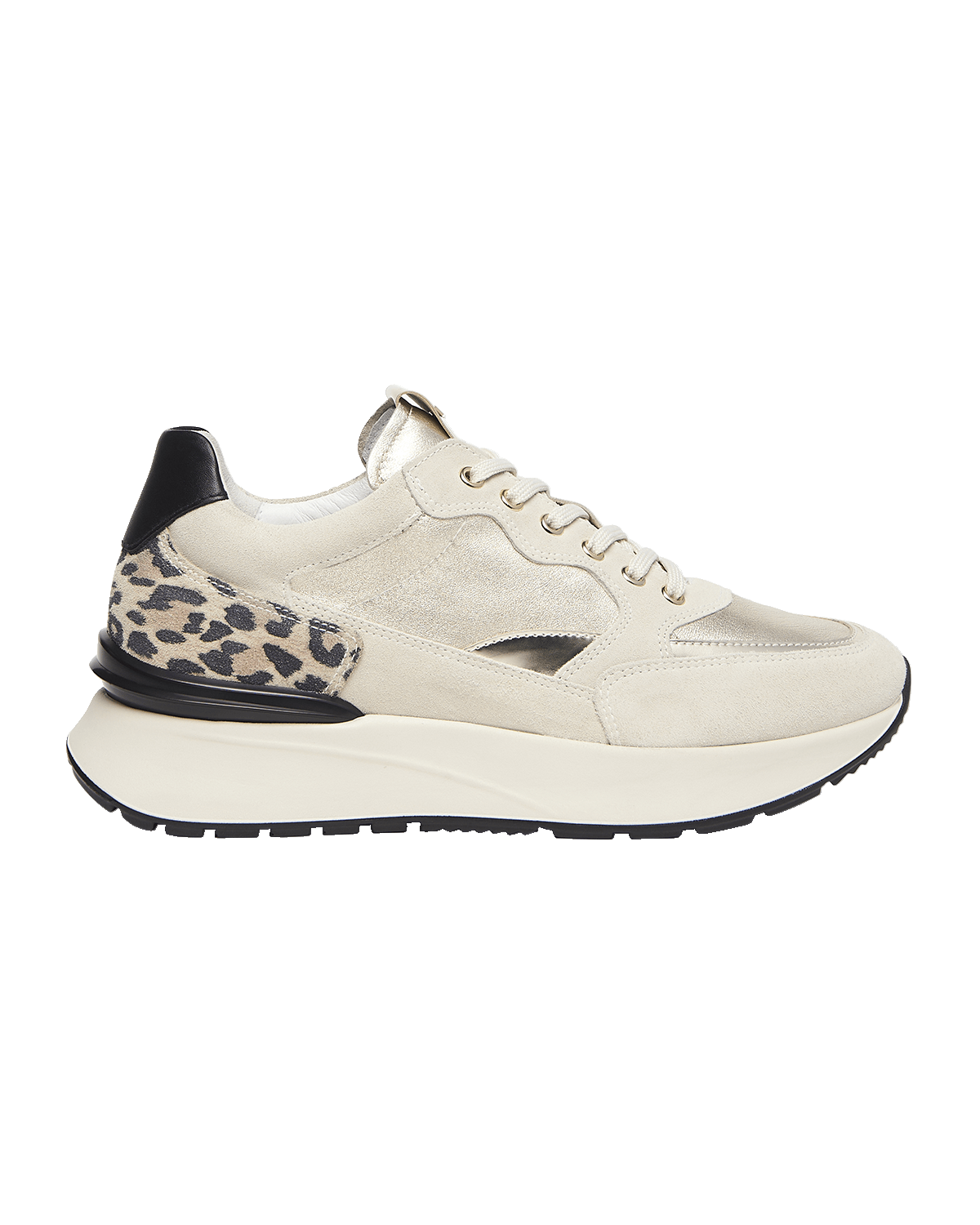 NeroGiardini Mixed Leather Retro Fashion Sneakers