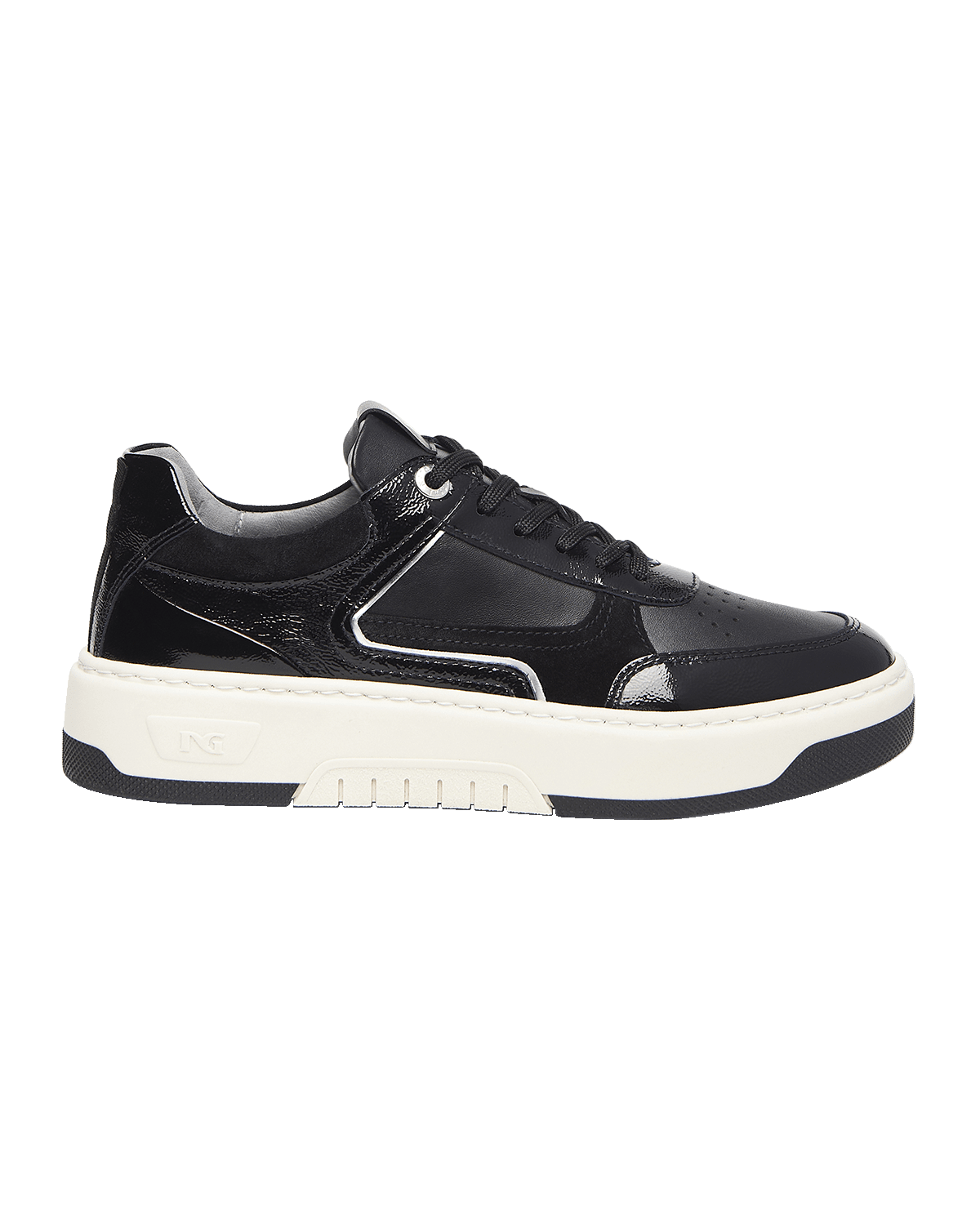 NeroGiardini Clean Mixed Leather Low-Top Sneakers