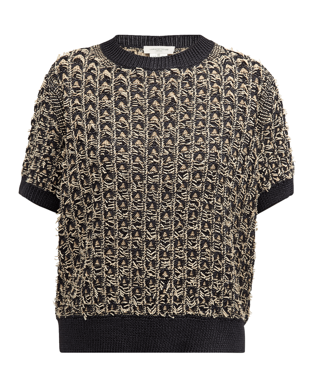 Lafayette 148 New York Textured Stitch Crewneck Sweater