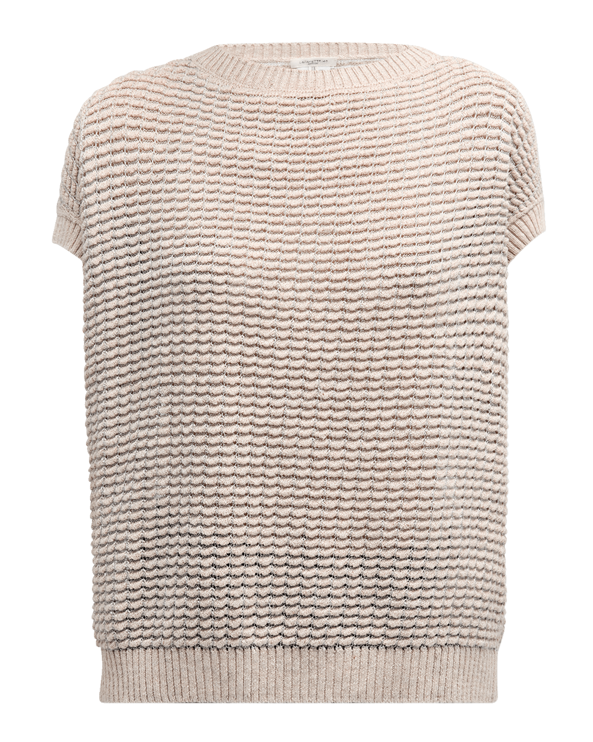 Lafayette 148 New York Short-Sleeve Textured Stitch Sweater