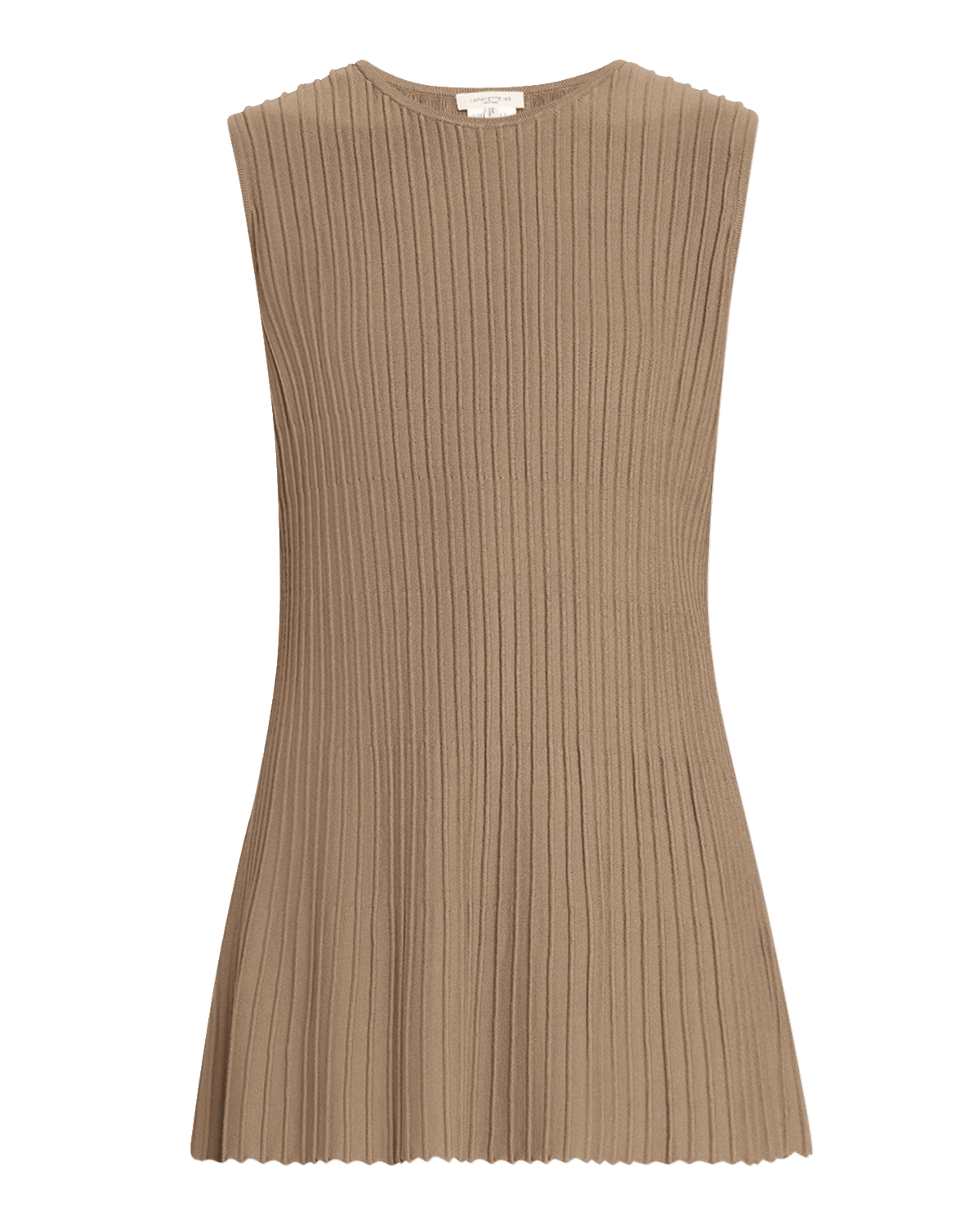 Lafayette 148 New York Sleeveless Ottoman Stitch Tunic Sweater