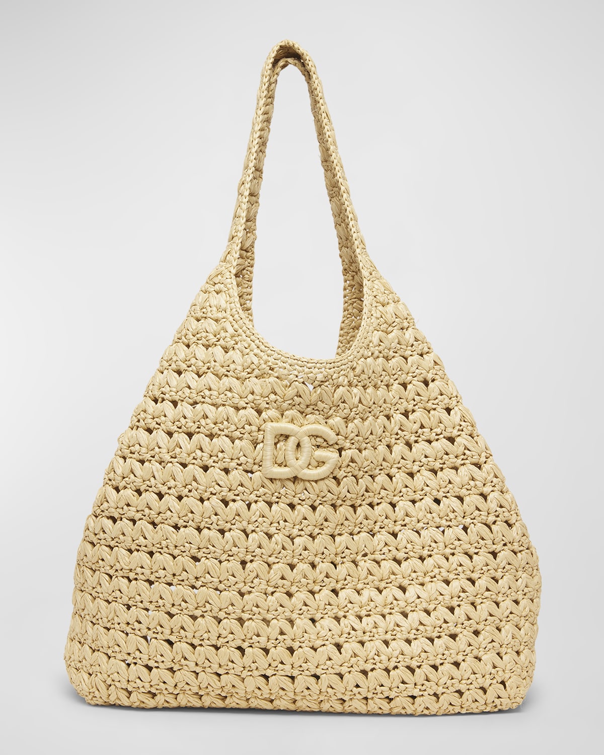 Dolce&Gabbana DG Logo Crochet Tote Bag