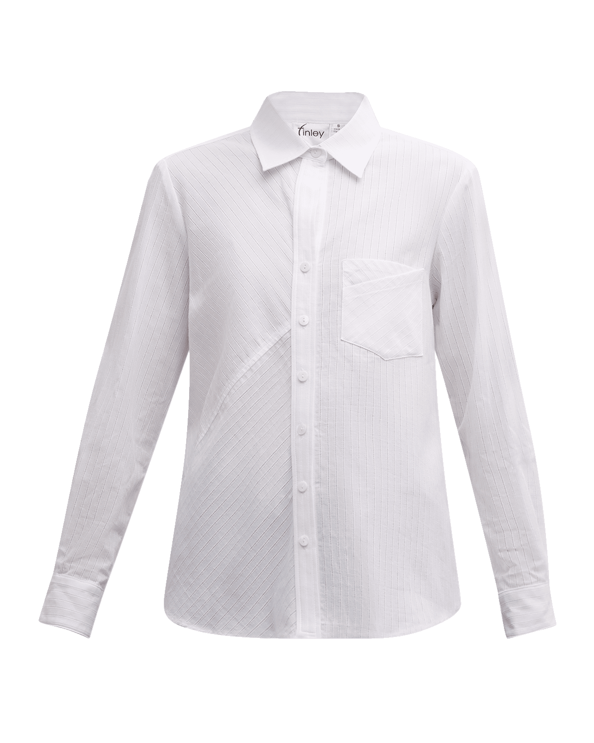 Finley Tiegan Eyelet Striped Button-Down Shirt