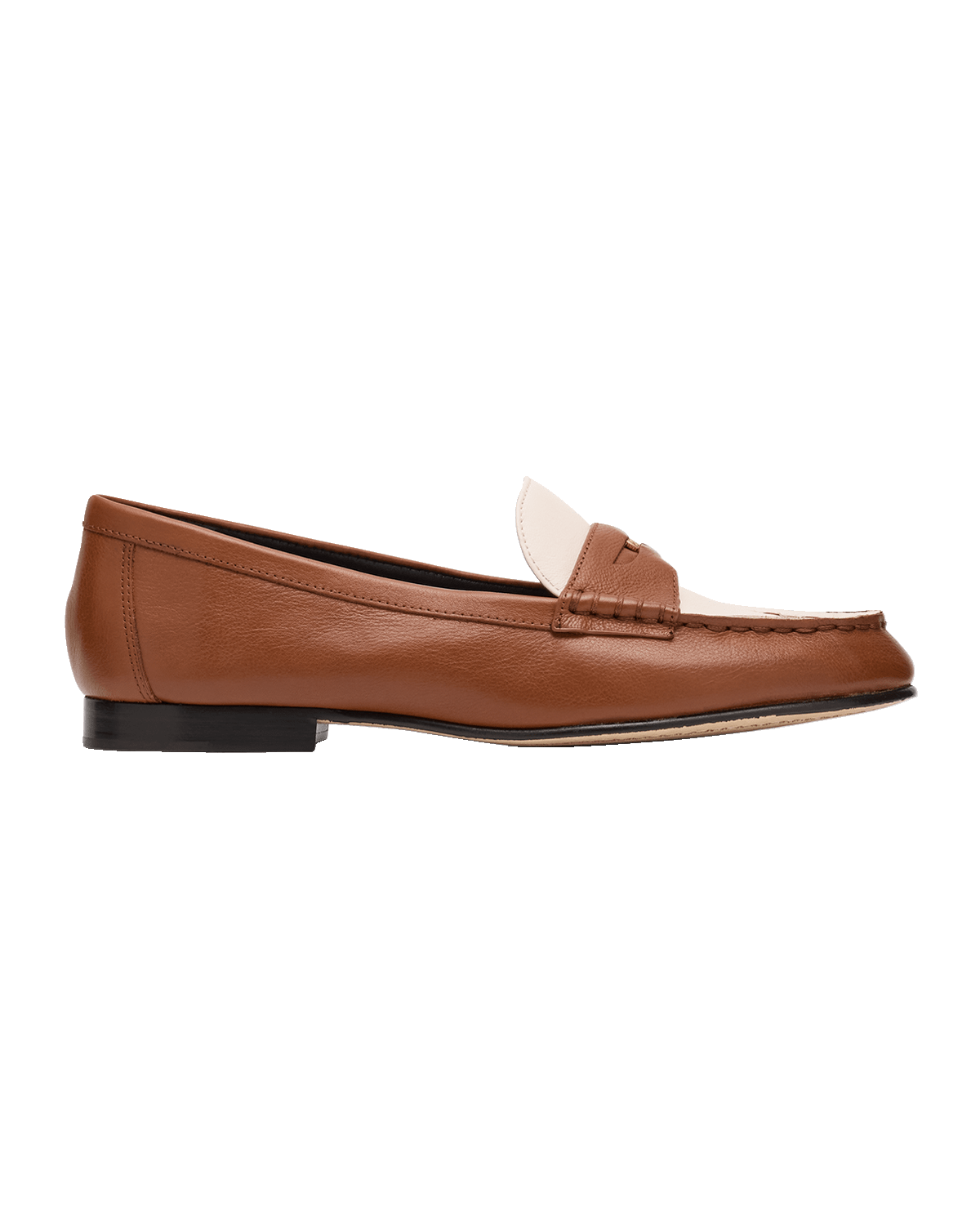 Veronica Beard Bicolor Leather Coin Penny Loafers