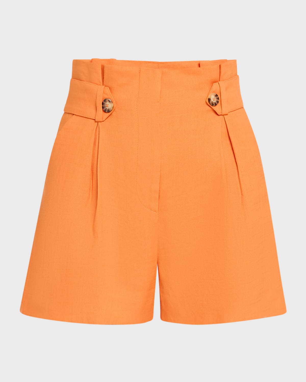 Veronica Beard Franzi Stretch-Linen Shorts
