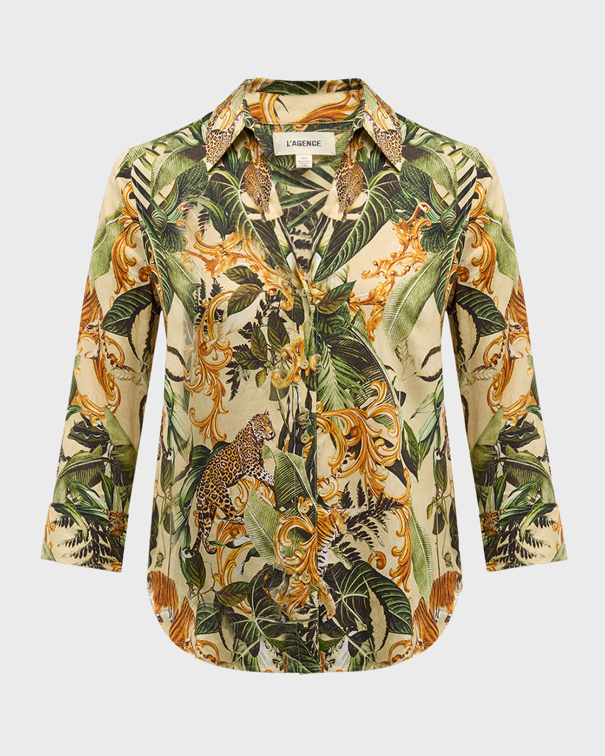 L'Agence Camille Jungle Printed Blouse