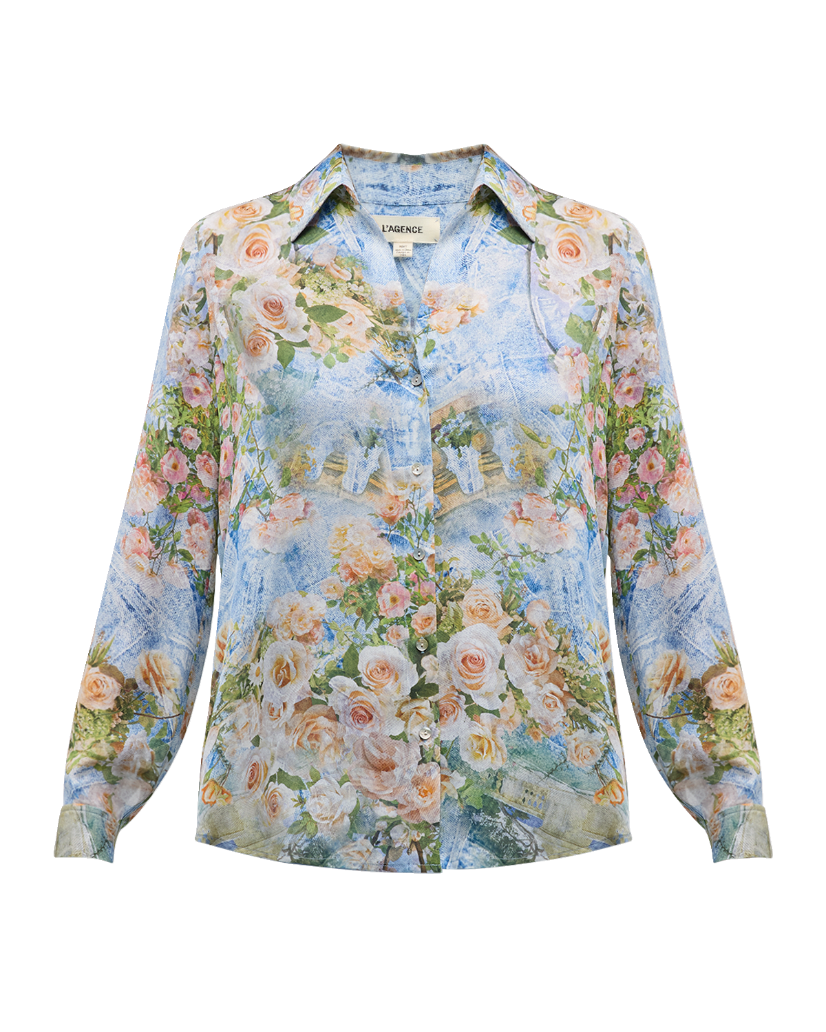 L'Agence Nina Floral Silk Blouse