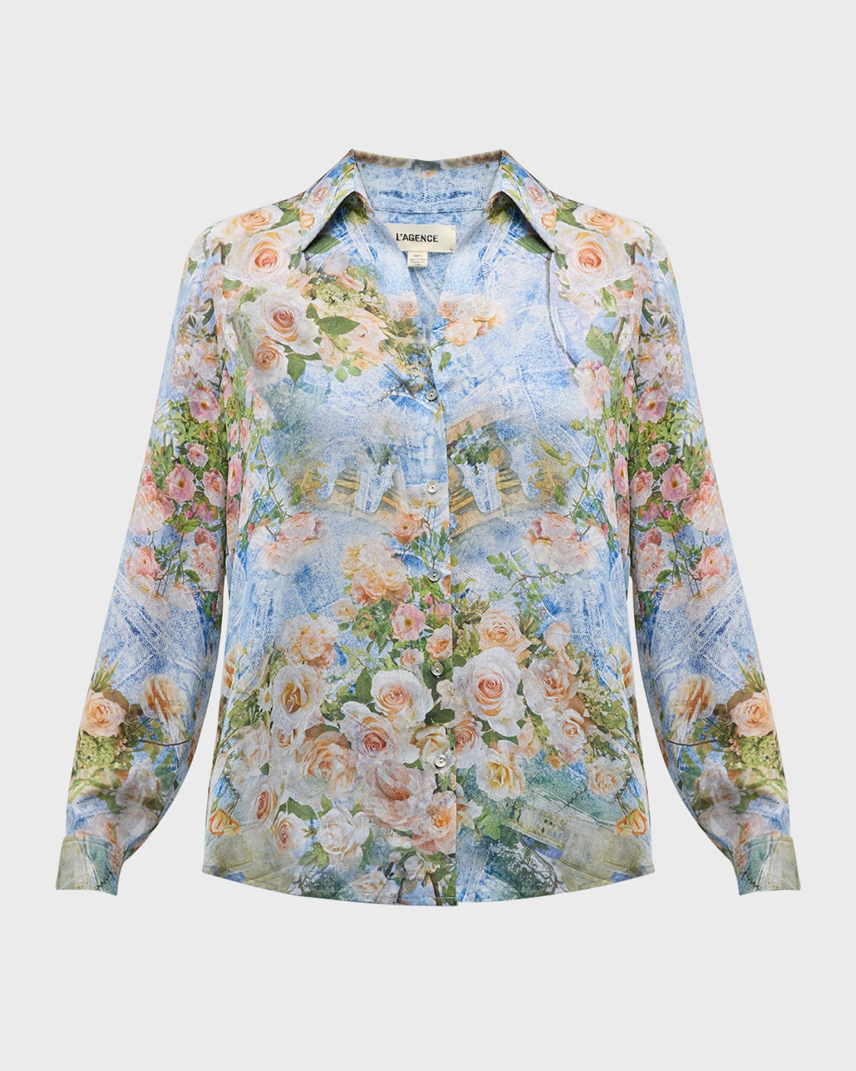 L'Agence Nina Floral Silk Blouse