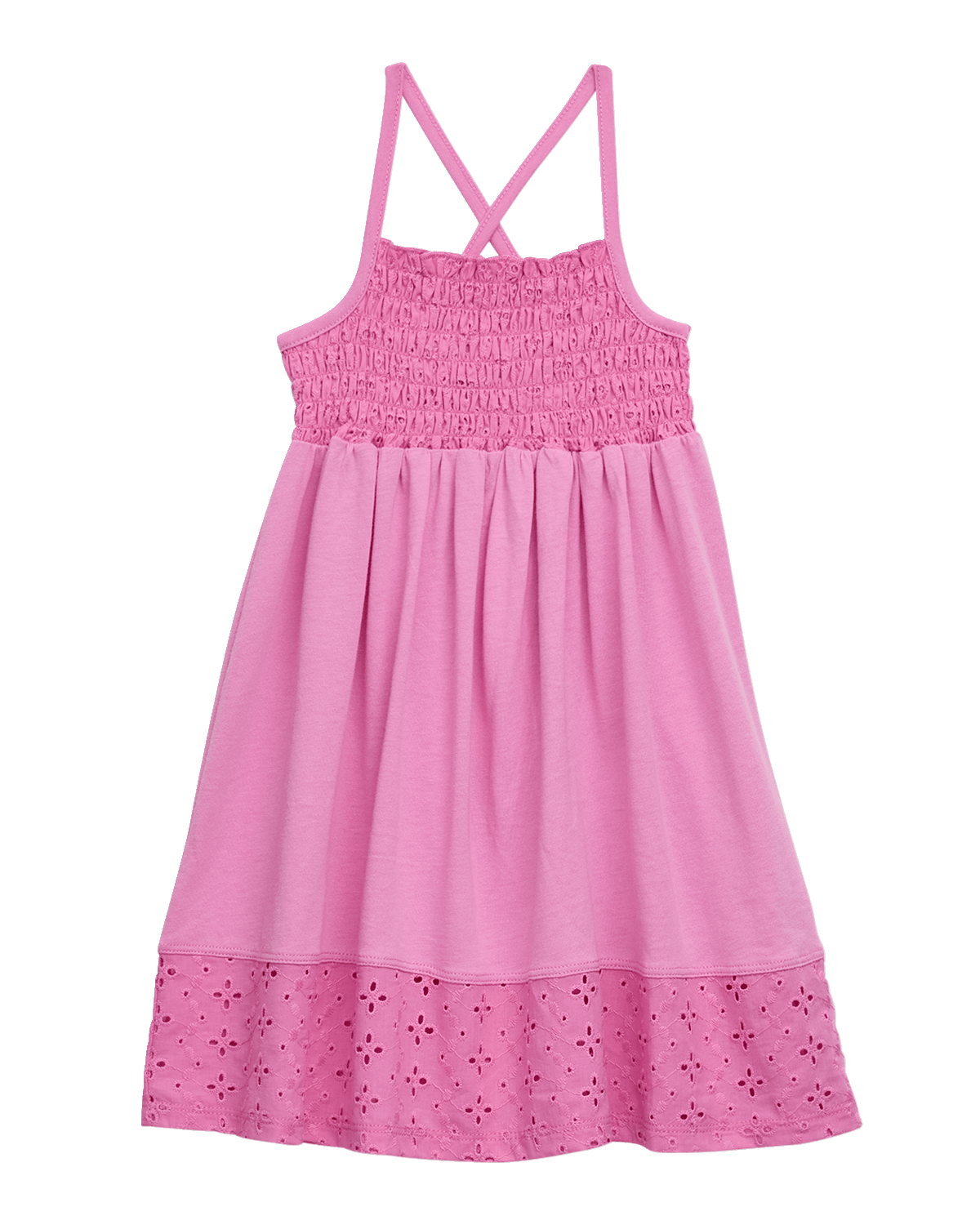 Splendid Girl's Eyelet Smocked Dress, Size 2-6