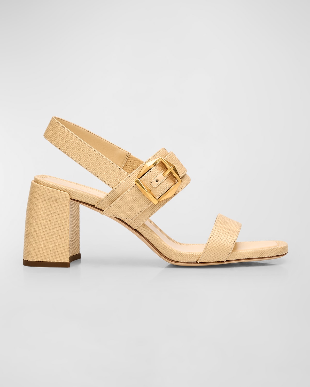 Jimmy Choo Hawke Leather Buckle Slingback Sandals