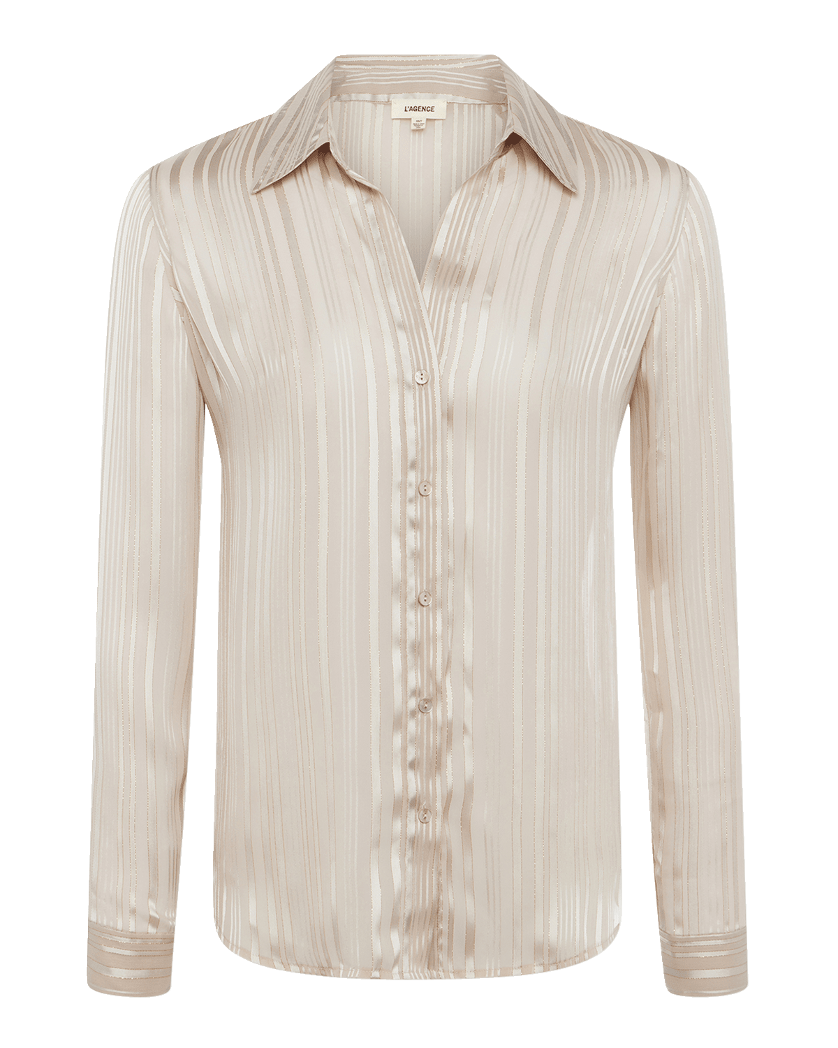 L'Agence Argo Tonal Stripe Button-Front Blouse