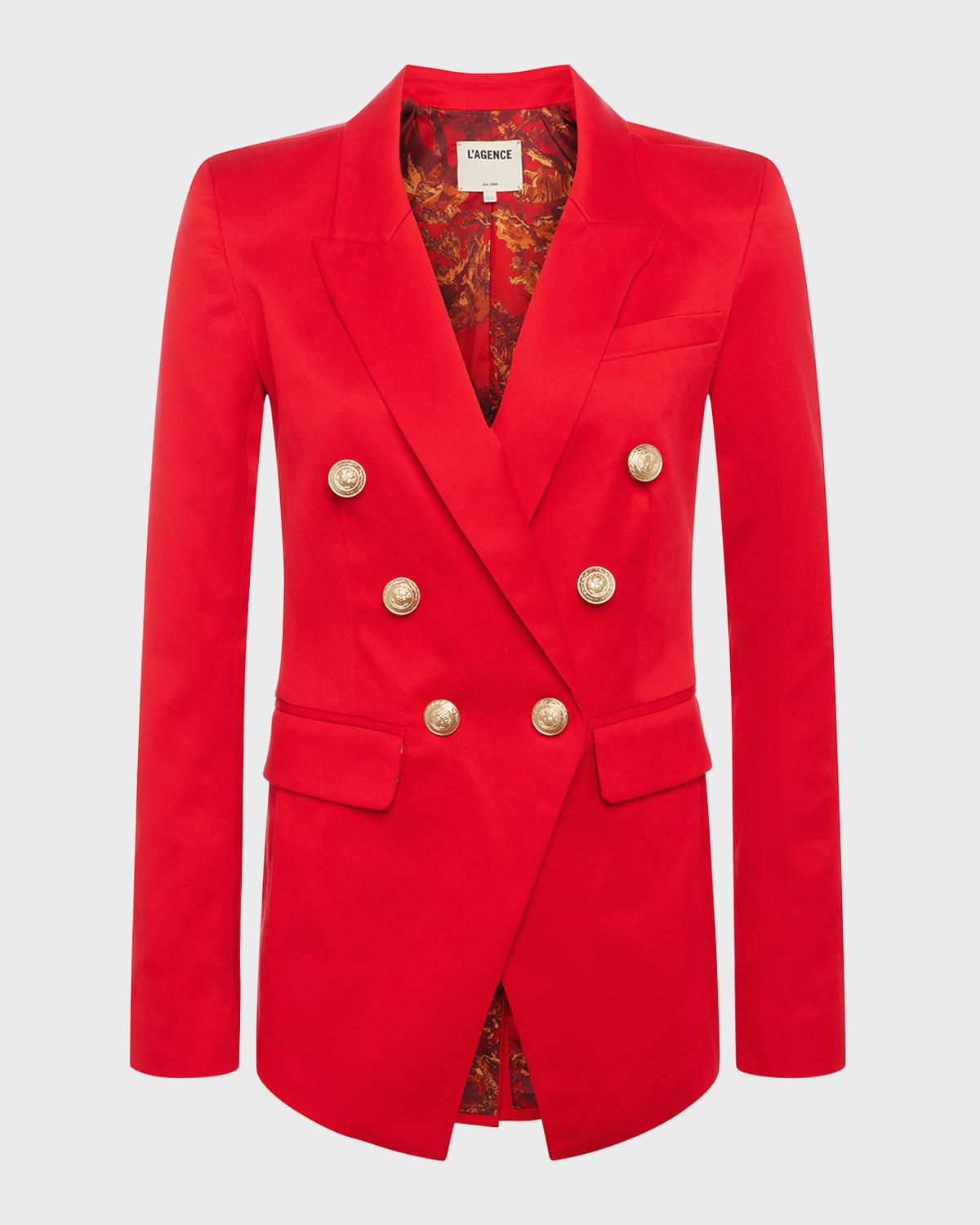 L'Agence Kendi Longline Double-Breasted Blazer