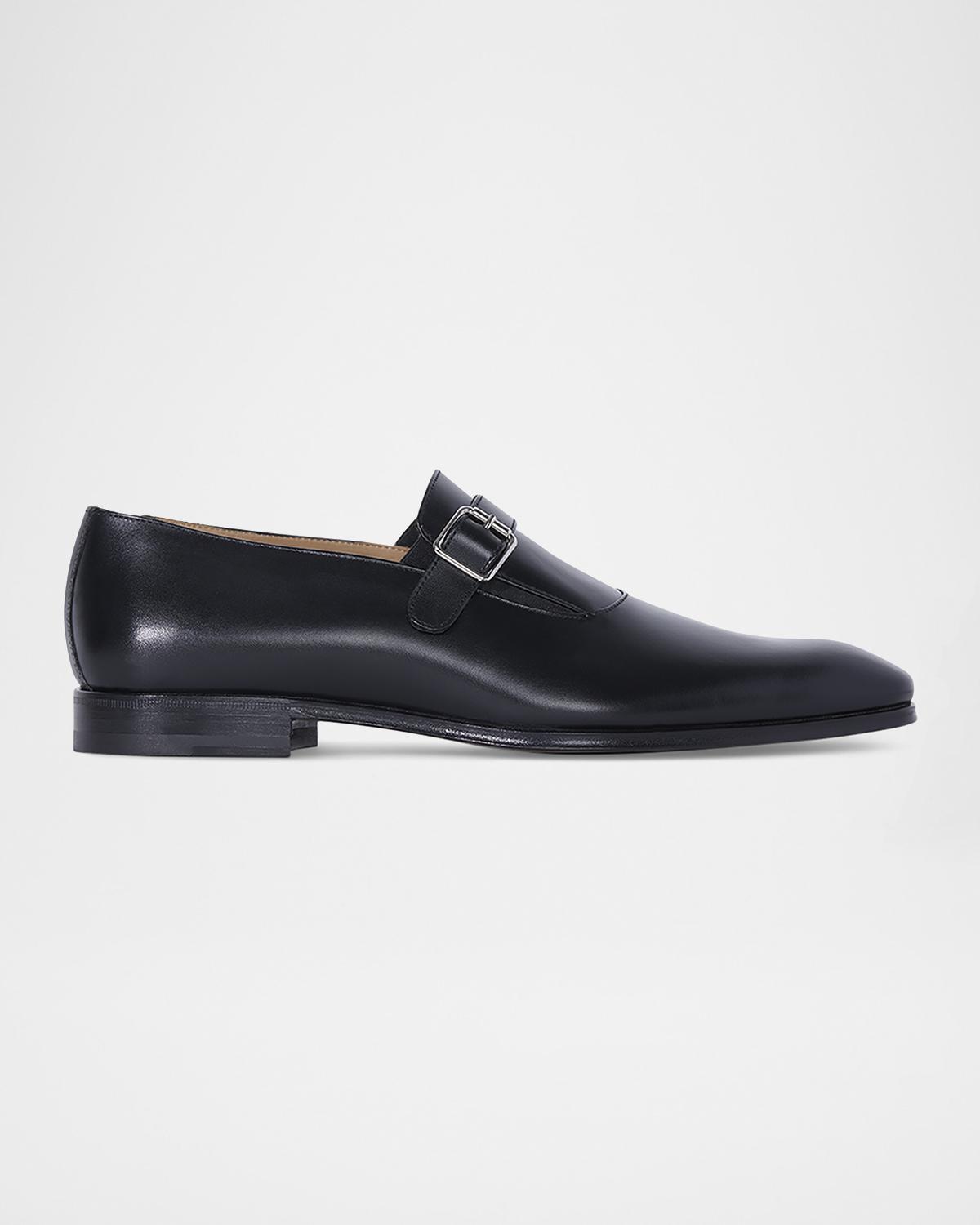 Paul Stuart Men's Horace Leather Single-Monk Strap Loafers