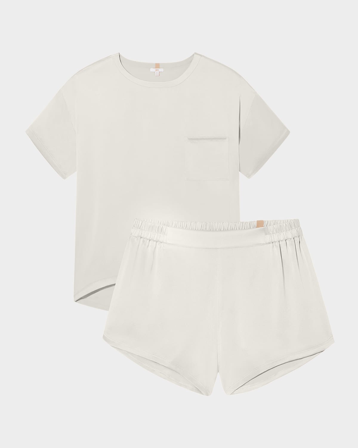 Lunya Washable Silk Tee & Shorts Pajama Set